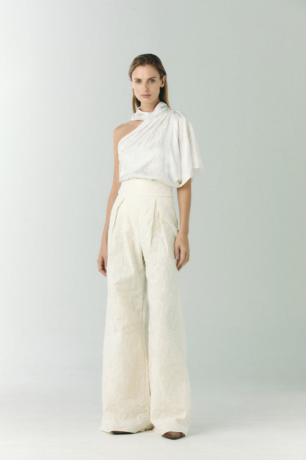 Fiol Canvas Embroidered Pants / Ecru